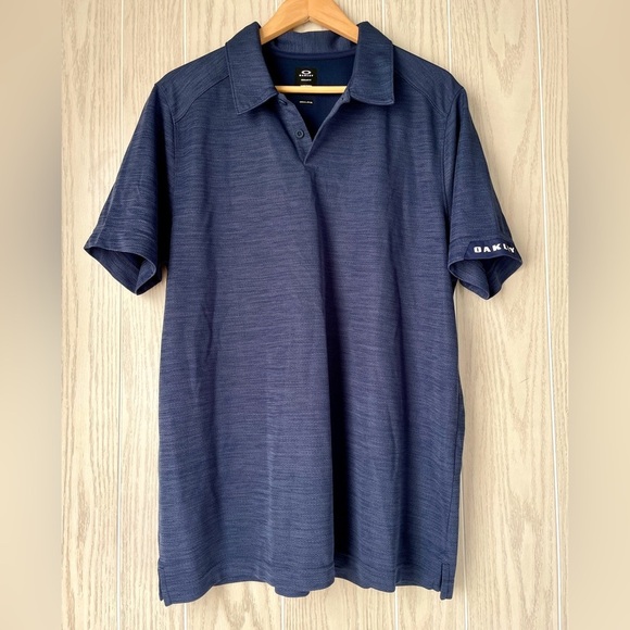 OAKLEY Aero Ellipse 2.0 Performance Golf Polo In Team Navy Size XL EUC - Picture 4 of 6